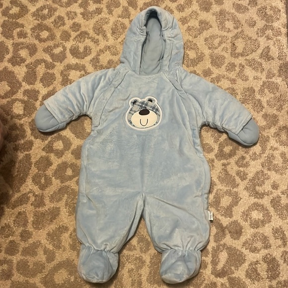 Bon Bebe Teddy Bear Blue Snow Suit - Picture 1 of 6